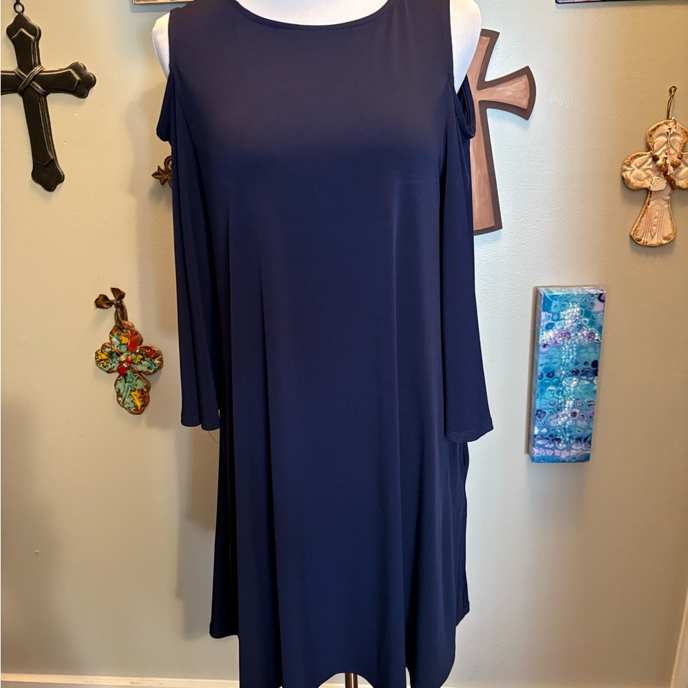 Elegant Navy Blue Women's Dress